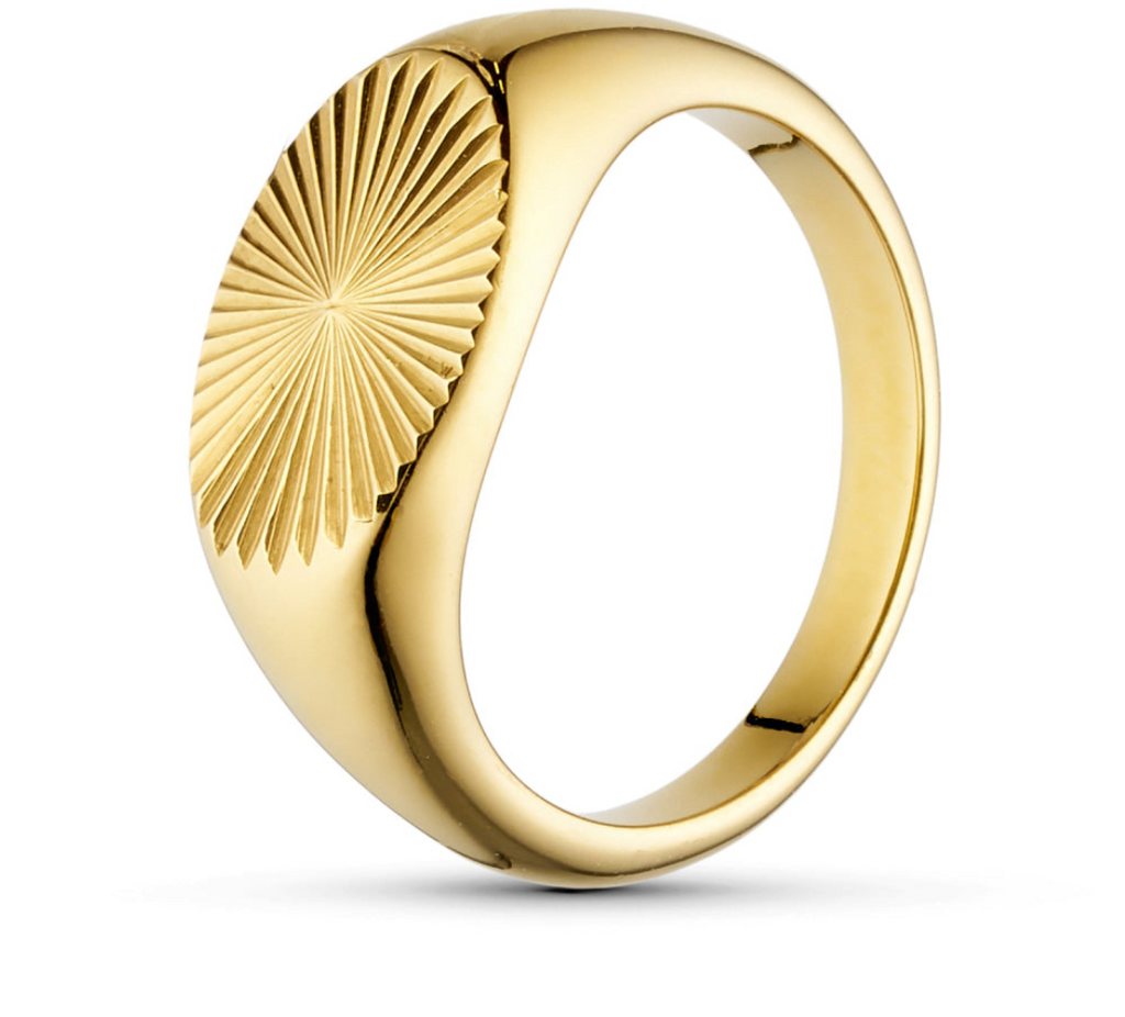ANNEBRAUNER Oval Sun ring 18K verguld
