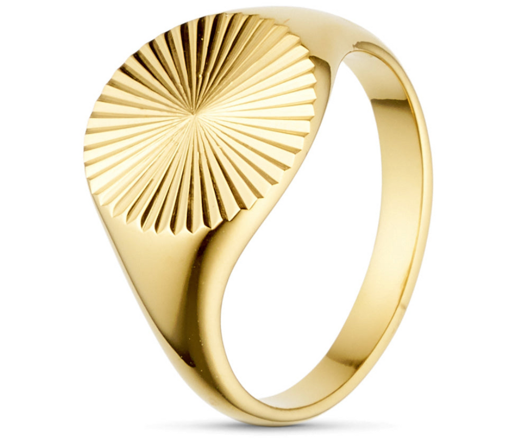 ANNEBRAUNER Big Sun ring 18K verguld