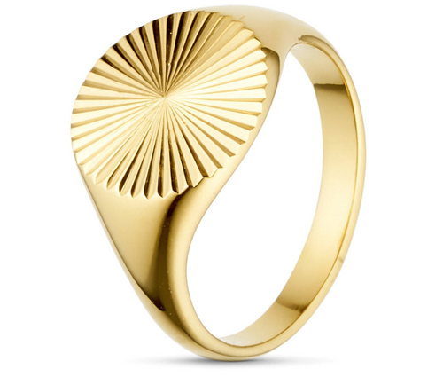 ANNEBRAUNER Big Sun ring 18K verguld