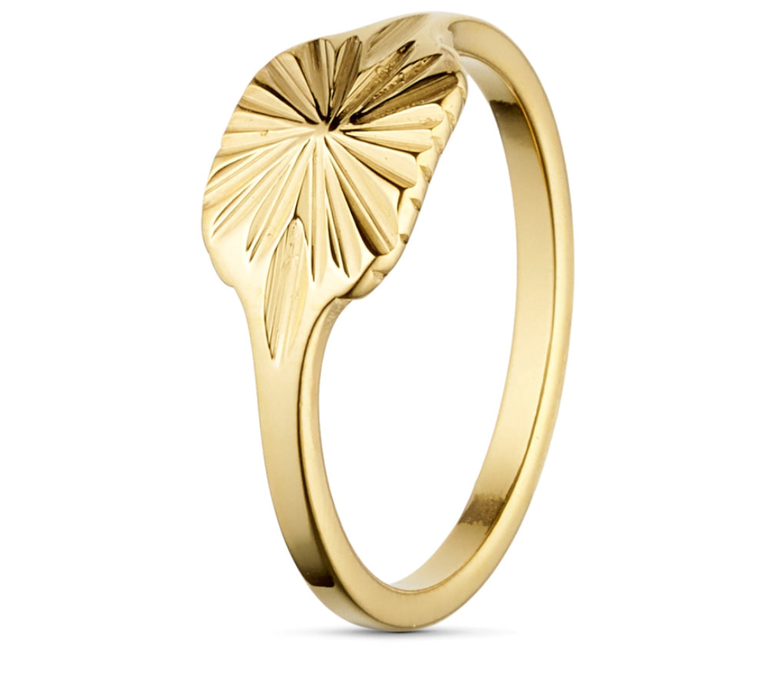 ANNEBRAUNER Sun Burst ring 18K verguld