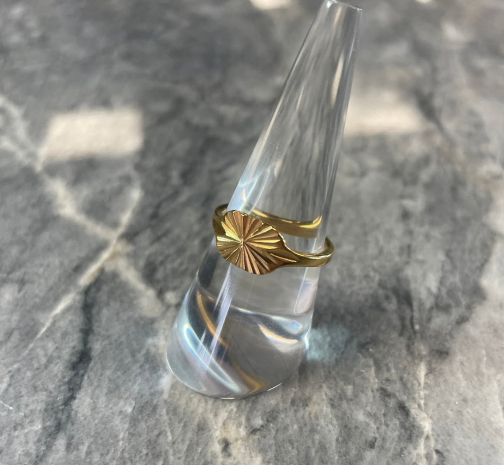 ANNEBRAUNER Sun Burst ring 18K verguld