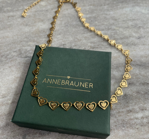 ANNEBRAUNER Hollow Sun Burst halsketting 18K verguld