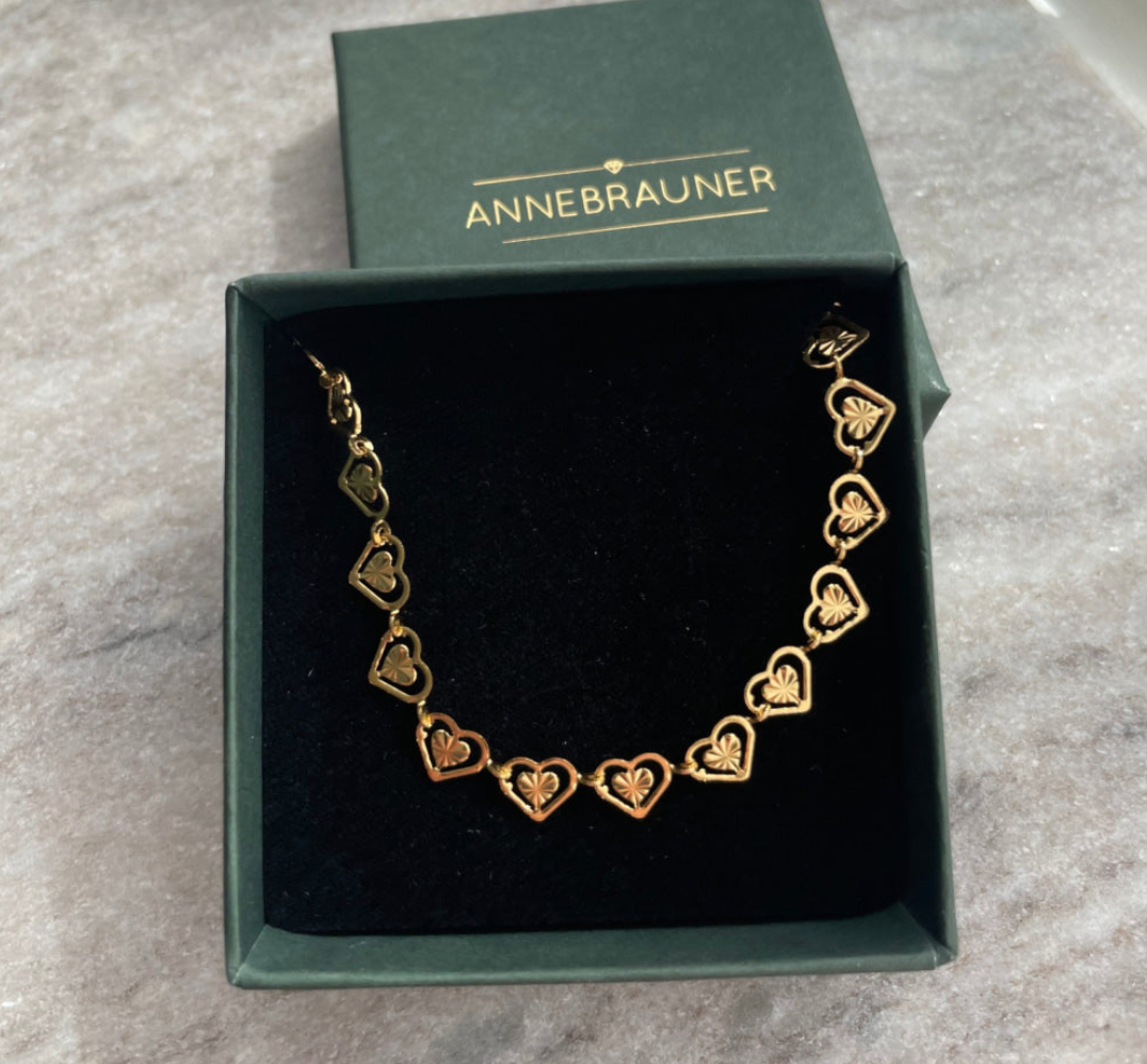 ANNEBRAUNER Hollow Sun Burst halsketting 18K verguld